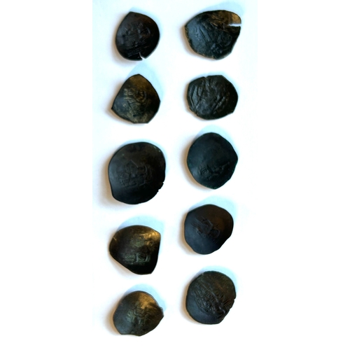 13 - Various Late Byzantine Billion Trachy inc Isaac, Constantinople and various others. GC-Fine.