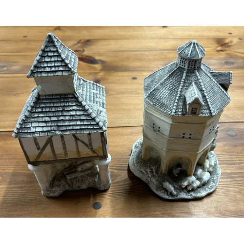 33 - 4 impressive traditional French style pottery/plaster 'Decore a La Main' Medieval style countryside ... 