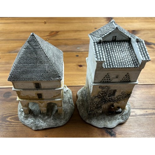 33 - 4 impressive traditional French style pottery/plaster 'Decore a La Main' Medieval style countryside ... 