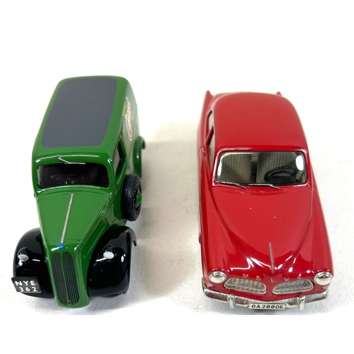 24 - 2 Somerville Models. 124. 1962 Volvo Amazon in red. Together with a Fordson 5CWT Van, 'Castrol'. Bot... 