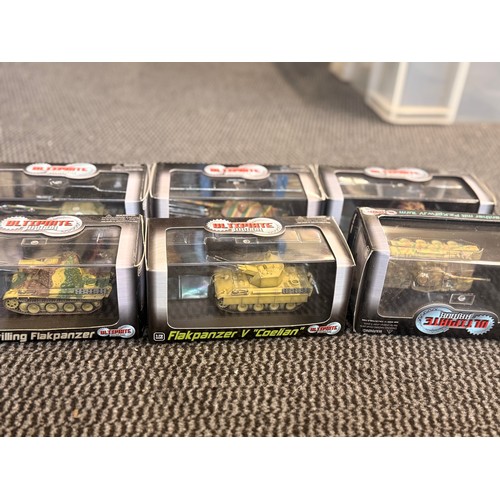 40 - 10 ULTIMATE ARMOUR 1:72 scale model tanks. to include, VK.45.02 (P)V, FLAKPANZER V 