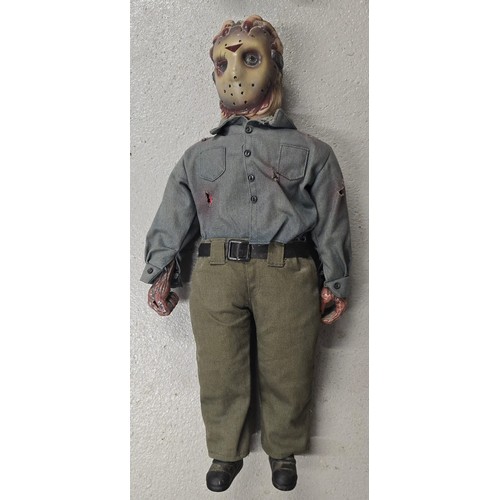 55 - 3x large size horror figures by SPENCER GIFTS, dating from the 1990s, includes FRIDAY 13th Jason Vor... 