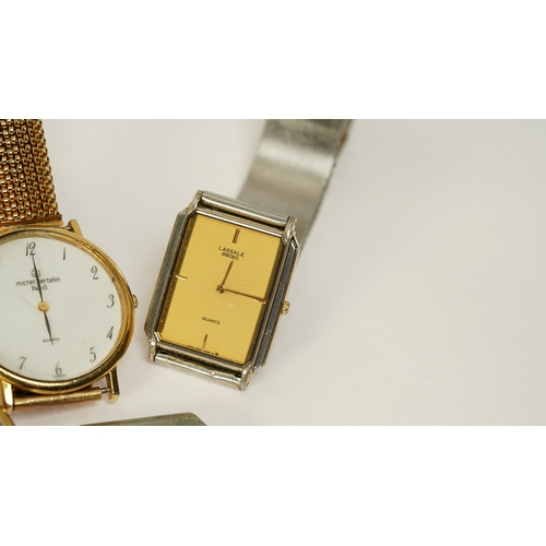 7 - Collection of four quartz and tuning fork watches, including 2X Bulova Accutron, Seiko Lassale and M... 