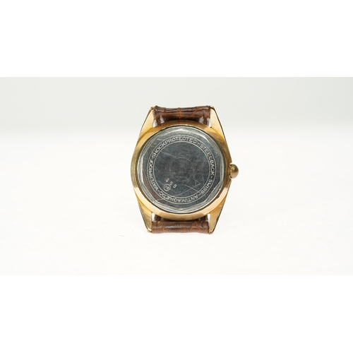1 - Gentleman's Fludo wristwatch, gold plated. 33mm. Manual wind movement, running intermittently. GC.