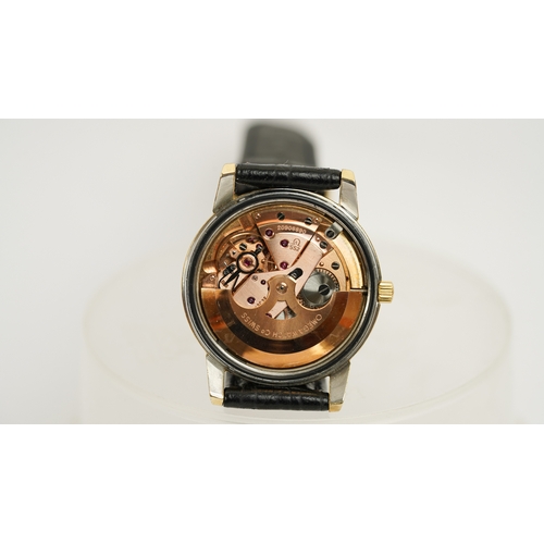 37 - Omega Seamaster Automatic, gold capped. 34.5mm. Reference 165.003. Silver sunburst dial with gilt in... 