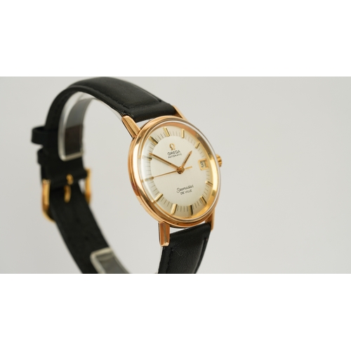 53 - Omega Seamaster Deville in gold. 34mm. Two-tone silver dial with gilt and onyx indices. Automatic mo... 
