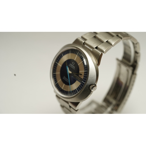 46 - Omega Geneve Dynamic automatic in steel. 41mm. Two tone blue and silver dial marked T Swiss Made T. ... 