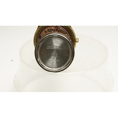 22 - Omega Geneve Automatic in gold plate. 36mm. Reference 166.0169. Gold dial with gilt and onyx indices... 