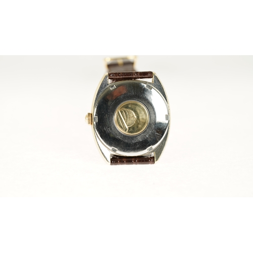 48 - Omega Constellation, gold capped. 35mm. Reference CD 168.019. Linen dial with gilt and onyx indices.... 