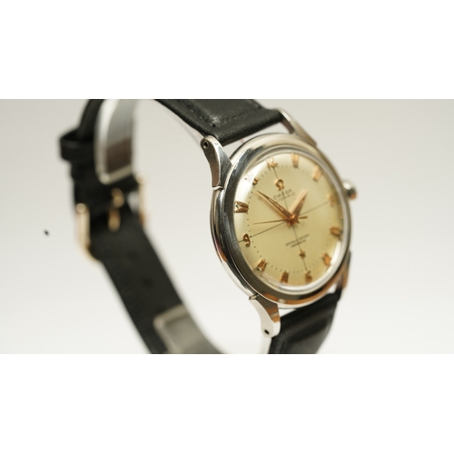 49 - Omega automatic chronometer in steel. 33mm. Reference 2652-3SC. Cream dial with gilt indices. Caseba... 