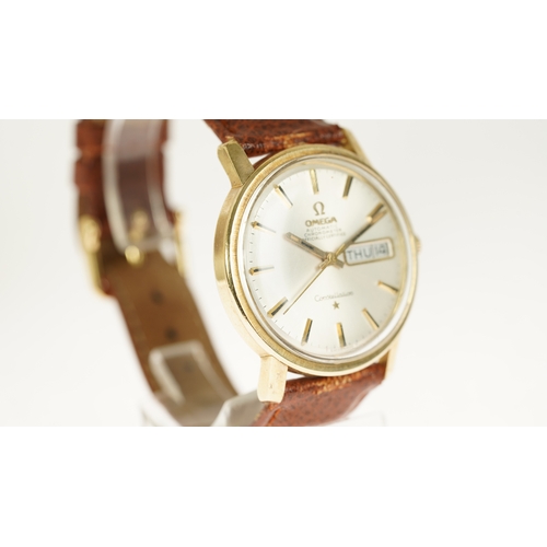 55 - Omega Constellation Chronometer, gold capped. 35mm. Reference 168.016. White dial with gilt indices,... 