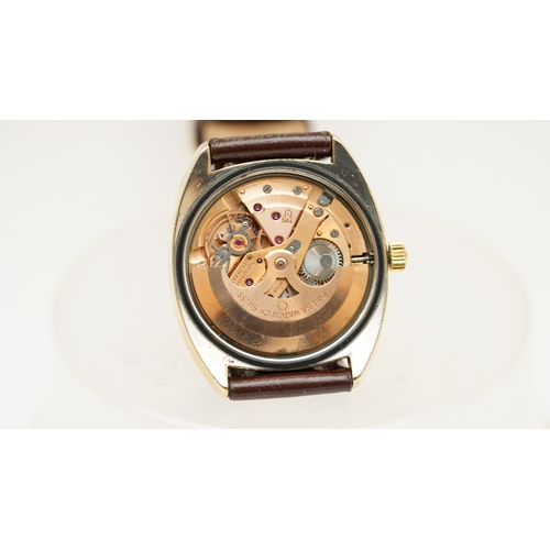 40 - Omega Constellation with black dial marked Seamaster. Reference 168.017. 34mm Gold capped case. Cali... 