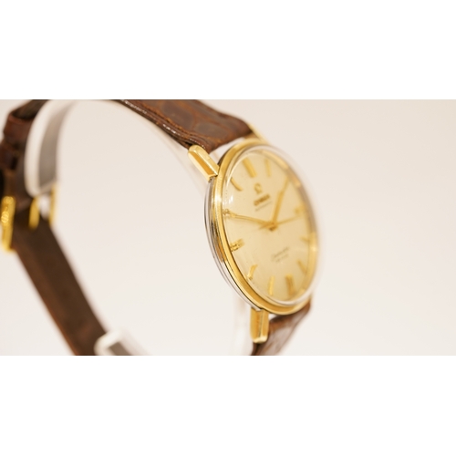 32 - Omega Seamaster Deville Automatic gold capped and steel. 34mm. Dial marked Omega, Automatic, Seamste... 