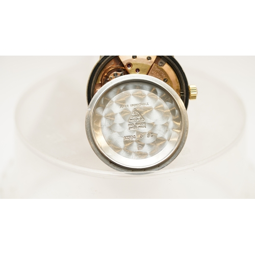 23 - Omega Seamster gold capped and steel. Reference 14384 3 SC. 33mm. White dial has some damage, date a... 