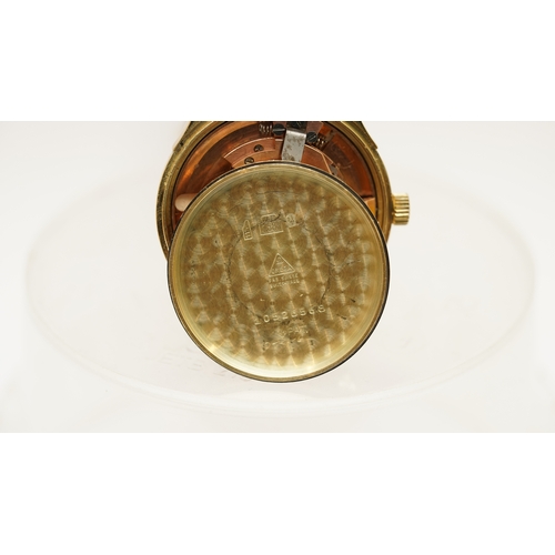 51 - Omega bumper automatic in 14kt gold 'Jumbo' case. 35mm. Silver tone dial with sub-seconds, gilt Arab... 