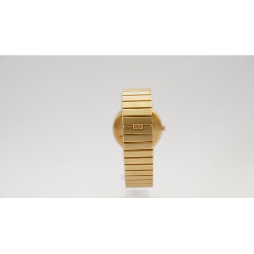 18 - Reference 9707. 32mm case. Integrated 18kt gold bracelet. Gold tone dial marked IWC, International W... 