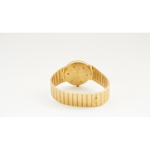 18 - Reference 9707. 32mm case. Integrated 18kt gold bracelet. Gold tone dial marked IWC, International W... 