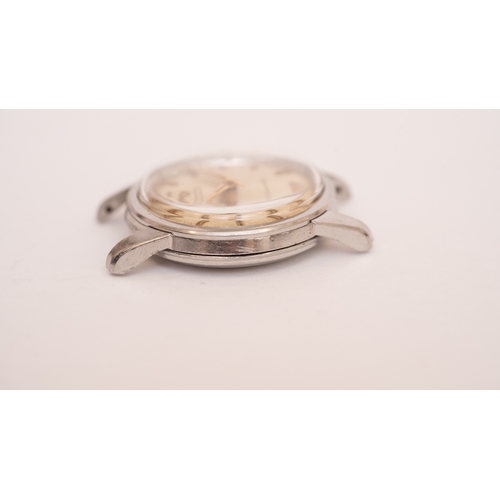 26 - Omega Seamaster in steel. 34mm. Reference 2846/8-1SC. Snap back case. Champagne dial with gold indic... 