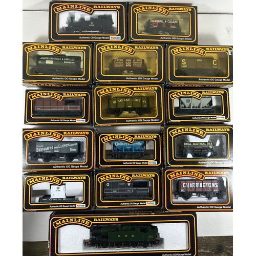 239 - A quantity of Mainline etc OO Railway. 2 locomotives - a GWR Class 6600 0-6-2 tank 6697. Plus a BR C... 