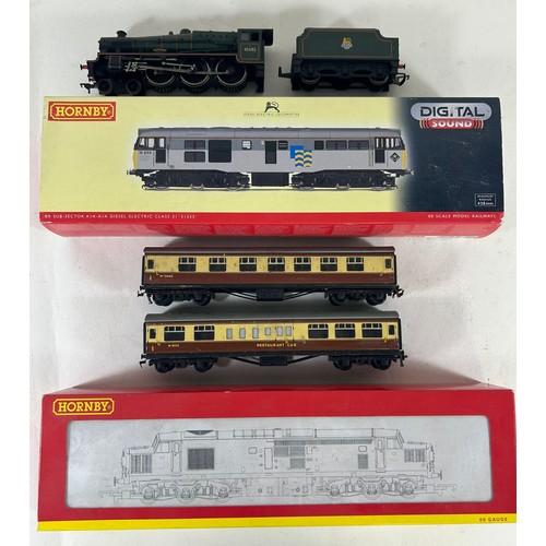 121 - A quantity of OO Railway. 2 Hornby locomotives - a BR Subsector Class 31 AIA-AIA diesel electric 312... 