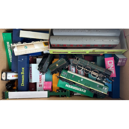 129 - A quantity of OO Railway by Lima, Airfix, Hornby etc. Airfix BR 1400 Class 0-4-2 tank, 1466. Plus 18... 