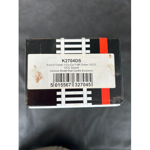 135 - Kernow Model Rail Centre BR Bulleid 1-Co-Co-1 diesel electric locomotive 10203 (K2704DS). Boxed, min... 