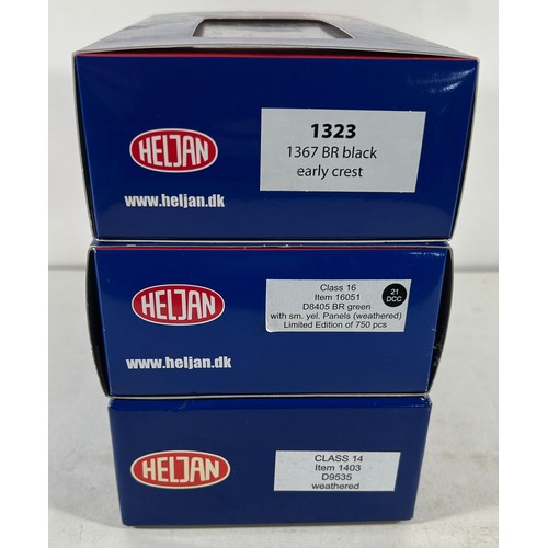 138 - 3 Heljan OO Locomotives. A BR Class 14 Bo-Bo diesel hydraulic D9535 (1403). A BR Class 16 diesel D84... 