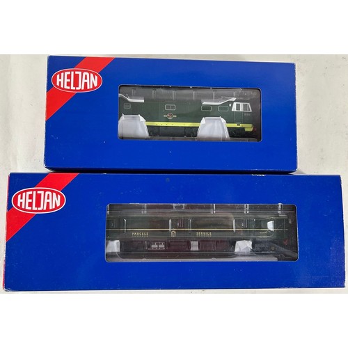 141 - 2 Heljan OO Locomotives. A BR Class 128 DPU W55992 (89011) in BR dark green livery 'Parcels Service'... 