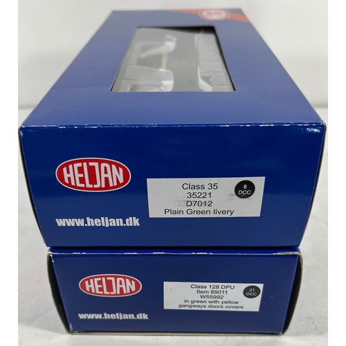 141 - 2 Heljan OO Locomotives. A BR Class 128 DPU W55992 (89011) in BR dark green livery 'Parcels Service'... 