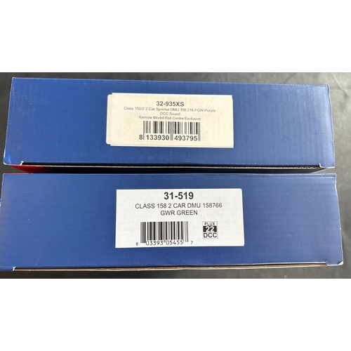 242 - 2 Bachmann Branchline Sets. A GWR Class 150 2-Car Sprinter DMU set (32-935XS). A Kernow exclusive. P... 