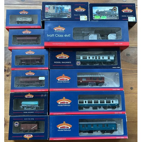 147 - Bachmann Branch-Line OO Railway. 3 Locomotives-  A BR Ivatt Class 4MT 2-6-0 Tender Locomotive, 43014... 