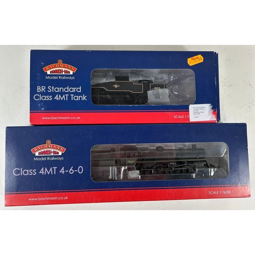 161 - 2 Bachmann Branch-Line OO Steam Locomotives. A BR Standard Class 4MT 4-6-0 tender locomotive 75027 (... 