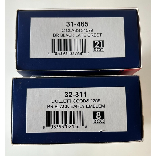 164 - 2 Bachmann Branch-Line OO Steam Tender Locomotives. A BR Collett 0-6-0 Goods Locomotive, 2259 (32-31... 