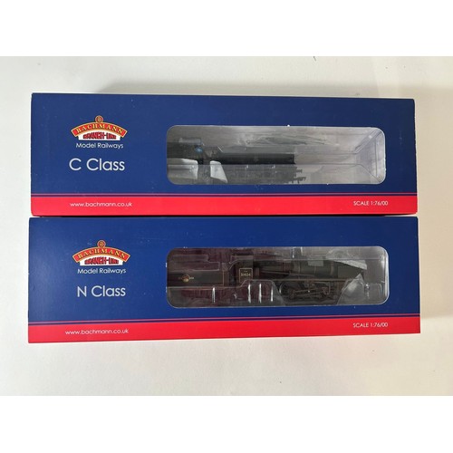 165 - 2 Bachmann Branch-Line OO Steam Tender Locomotives. A BR N Class 2-6-0 31404 (32-154A). 6DCC. In BR ... 