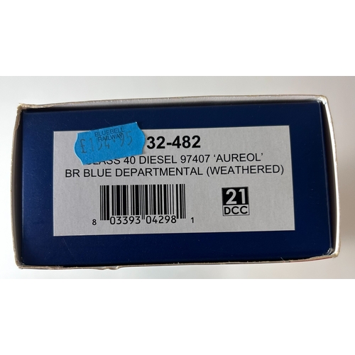 167 - Bachmann Branch-Line OO Diesel-Electric Locomotive. Class 40 97407 'Aureol' (32-482). With 21DCC. In... 