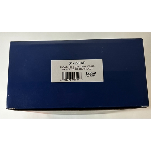 176 - Bachmann Branch-Line OO Class 159 3 Car DMU 159013 (31-520SF). Sound fitted. In BR Network Southeast... 