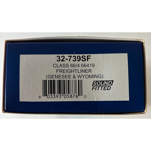 185 - Bachmann Branch-Line OO Diesel-Electric Locomotive. Class 66 66419 (32-739SF). With sound fitted. In... 