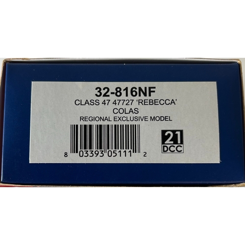 186 - Bachmann Branch-Line OO Diesel-Electric Locomotive. Class 47 47727 'Rebecca' (32-816NF). With 21DCC.... 