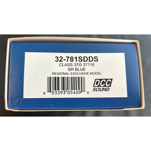 187 - Bachmann Branch-Line OO Diesel-Electric Locomotive. Class 37 37116 (32-781SDDS). With DCC Sound. In ... 