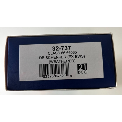 189 - Bachmann Branch-Line OO Diesel-Electric Locomotive. Class 66 66065 (32-737). With 21DCC. In DB Schen... 