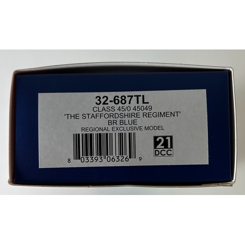 195 - Bachmann Branch-Line OO Diesel-Electric Locomotive. Class 45 45049 'The Staffordshire Regiment' (32-... 