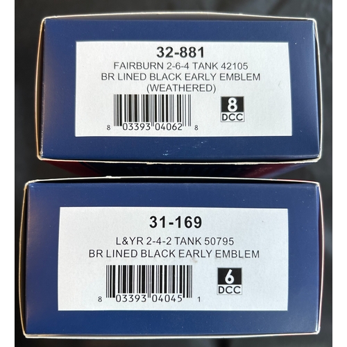 217 - 2 Bachmann-Branchline Locomotives. 31-169 L&YR 2-4-2 Tank 50795 BR Lined Black early emblem. Tog... 