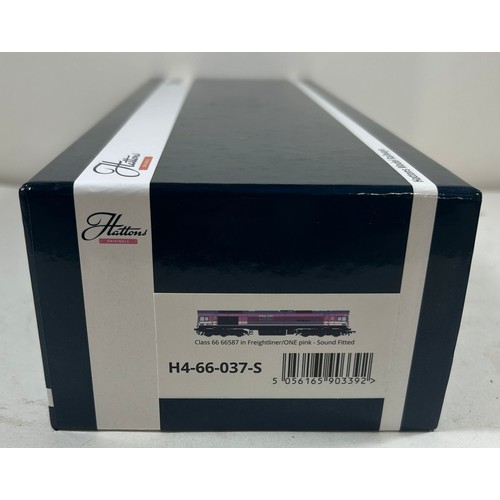 218 - Hattons OO Gauge exclusive issue H4-66-037-S Co-Co pink with white stripes, Ocean network express (o... 