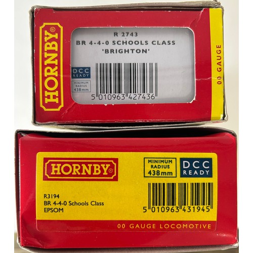 226 - 2 Hornby OO Gauge Locomotives, both DCC Ready. R3194 BR 4-4-0 Schools Class 'Epsom', no 