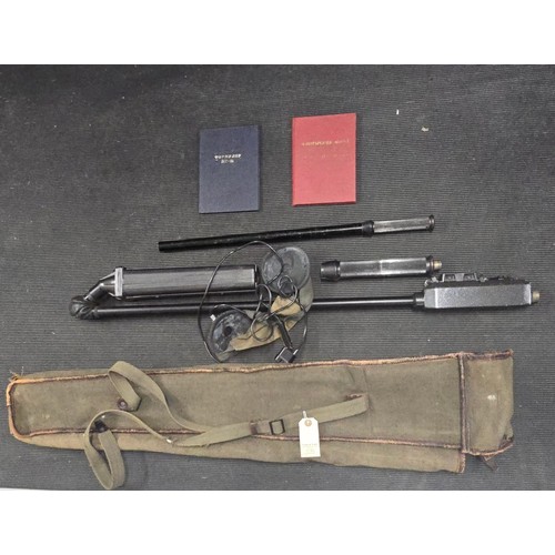 363 - A scarce Soviet Russian MT-66 mine detector No.01030 d.1980, battery powered, overall 88cms when red... 