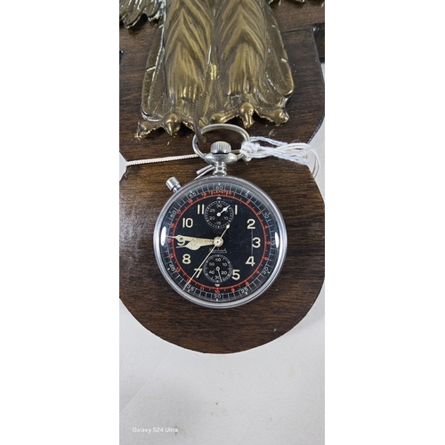 322 - A Third Reich Kriegsmarine chronograph by Hanhart c.1942, 