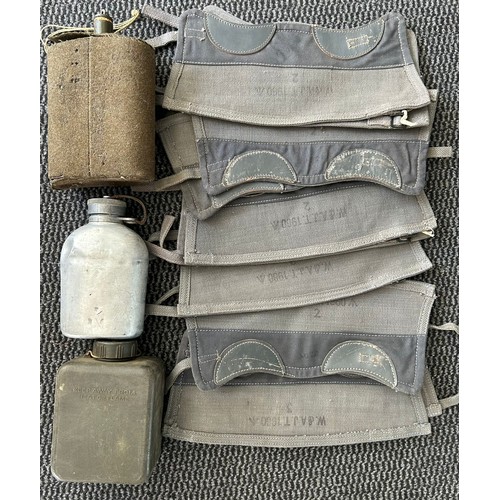 393 - Box of assorted items.6 sets of 1937 pattern anklets.All post war dates RAF issue.37 Pattern large p... 