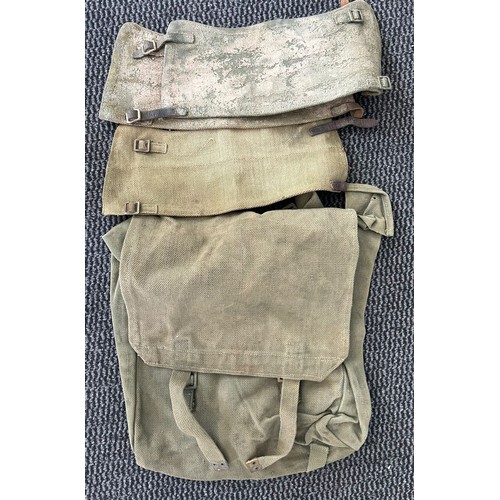 393 - Box of assorted items.6 sets of 1937 pattern anklets.All post war dates RAF issue.37 Pattern large p... 