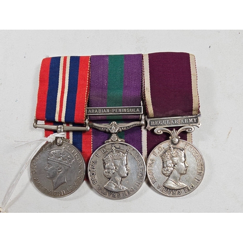 528 - Group of 3 medals, 1939-45 War Medal, pre-1962 ERII General Service Medal with bar 