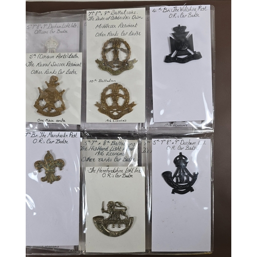 420 - 33 restrike Territorial Infantry cap badges, including several officers silver plated. GC to VGC dis... 